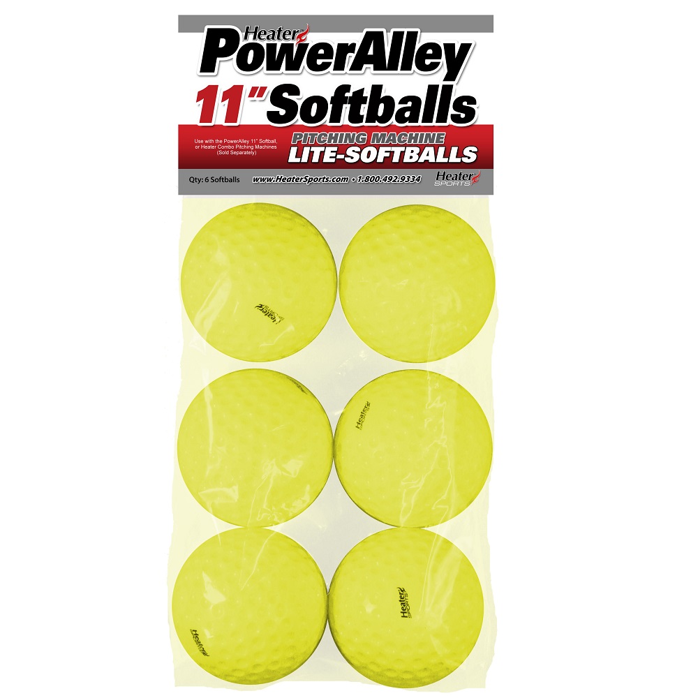 PowerAlley 11 inch Lite Softballs<br>(6 Pack)