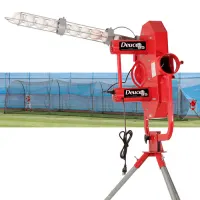 Pitching machine and batting cage packages