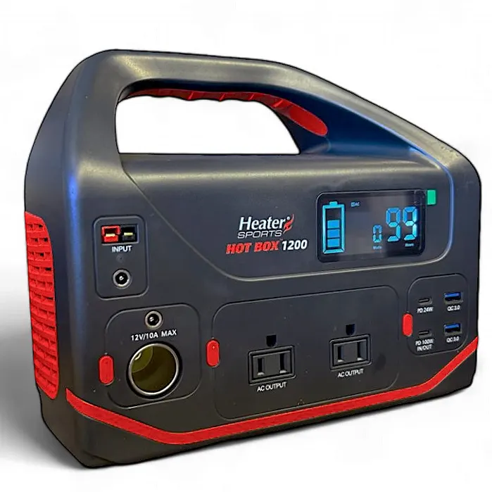 Portable power station for pitching machines
